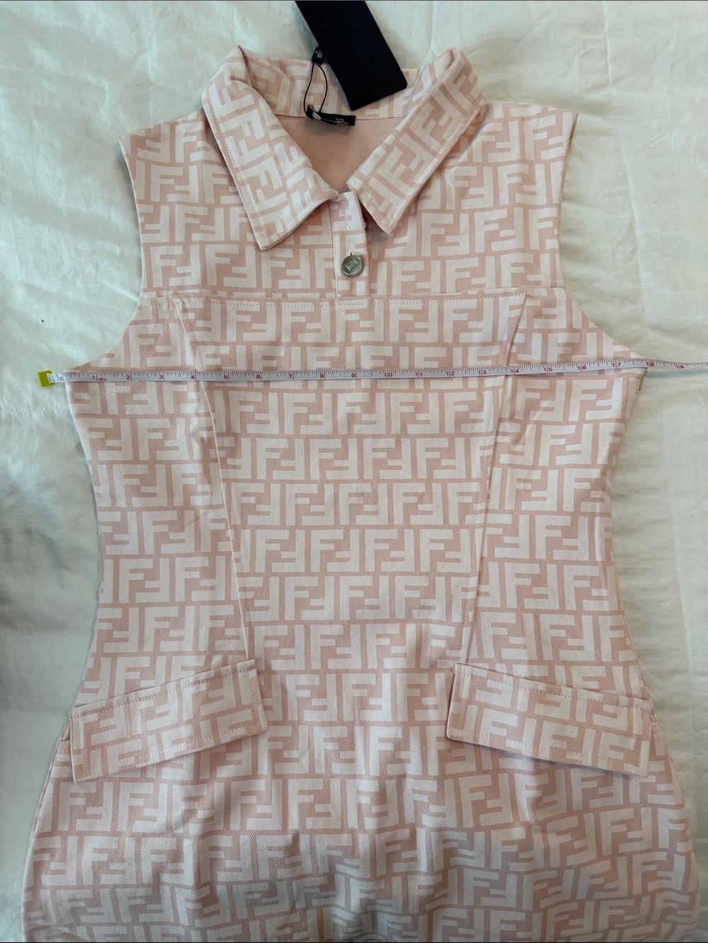 Sleeveless Pink Monogram Polo Dress